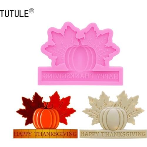 Pumpkin Thanksgiving-Silicone Mold,Thanksgiving Cake Decoration Fondant Mold,Chocolate Autumn Mold,Resin Clay Decorating Mold