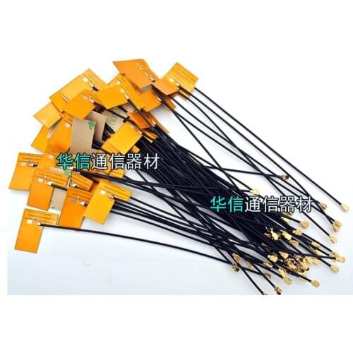 2.4G wifi internal FPC soft antenna 2.5DBi gain IPEX U.FL connector 11cm cable length 2400-2500MHz 20*22*0.25mm size