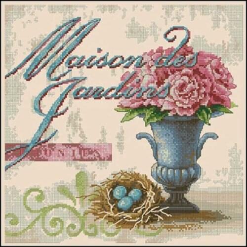 Flower and egg patterns Counted Cross Stitch 11CT 14CT DIY wholesale Chinese Cross Stitch Kits Embroidery Needlework Set