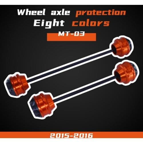 For MT-03 mt03 2015-2016 Motorcycle Front & Rear Axle Fork Sliders Wheel Protection Crash Pad Frame Protector