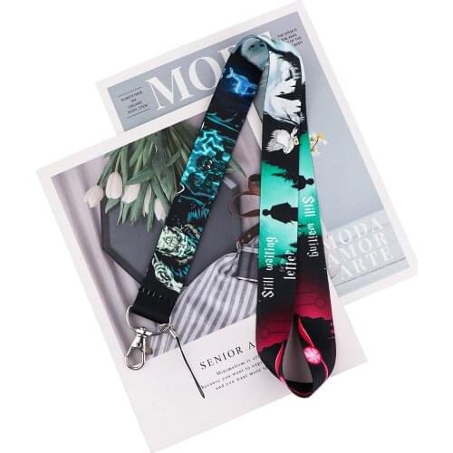 ZF3324 1pcs Magic Movie Character Owl Neck Strap Lanyards ID Badge Card Holder Keychain Phone Gym Strap Webbing Necklace Gift