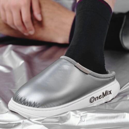Onemix 2020 winter indoor Slippers Casual Shoes Non-slip Indoor winter Cute Style unisex HomeWarm cotton slippers