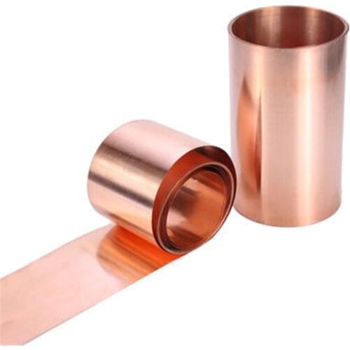 1PC 99.9% Pure Copper Cu Metal Sheet Foil Plate0.05/0.1/0.2/0.3X10/20/30/40/50X1000 Thickness