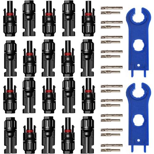 10 Pairs Solar Connectors male and female, PV Solar Panel Connector used for Solar Cable 2.5mm2 4mm2 6mm2 for cable connection