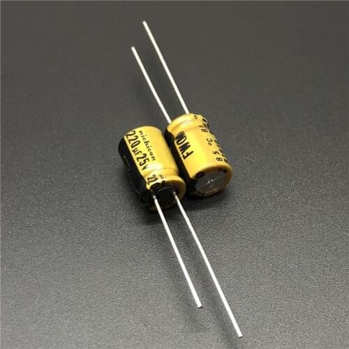 10Pcs/50Pcs 220uF 25V NICHICON FW Series 8x11.5mm 25V220uF HIFI Audio Aluminum Electrolytic Capacitor