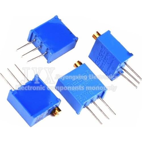 10pcs 3296W 50 100 200 500 ohm 3296 1K 2K 5K 10K 20K 50K 100K 200K 500K 1M ohm 103 100R 200R 500R Trimpot Trimmer Potentiometer