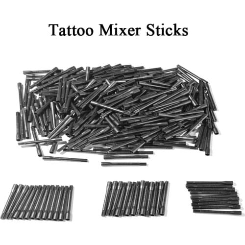 100pcs Tattoo Ink Pigment Mixer Tattoo Mix Sticks Plastic Mixing for Microblading Pigment Sticks Permanent Makeup Tools Supply