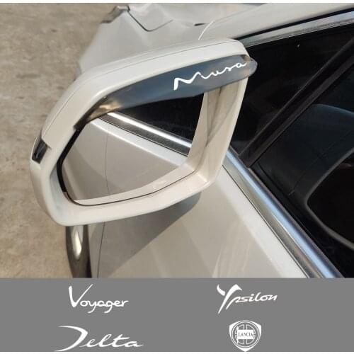 2Pcs Car Rearview Mirror Rainproof Eyebrow Rain Cover Flexible New Rubber Rain Blade For Lancia Delta Ypsilon Musa Kappa Voyager