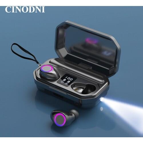2000mAh mobile power supply, digital power display TWS Bluetooth 5.0 Earphones Wireless Headphone Earbuds Headsets M12