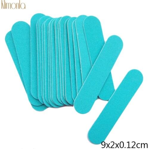 400pcs/set High Quality Blue MiNi Wood Nail File Fingernail Art Sanding Sandpaper Grit Buffer Polishing For Manicure Care Tools