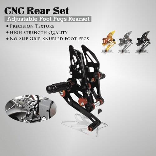 Motorcycle Accessories CNC Alu Footrest Rear Sets Adjustable Rearset Foot Pegs for YAMAHA MT-07 MT07 FZ-07 FZ 07 2014-2017