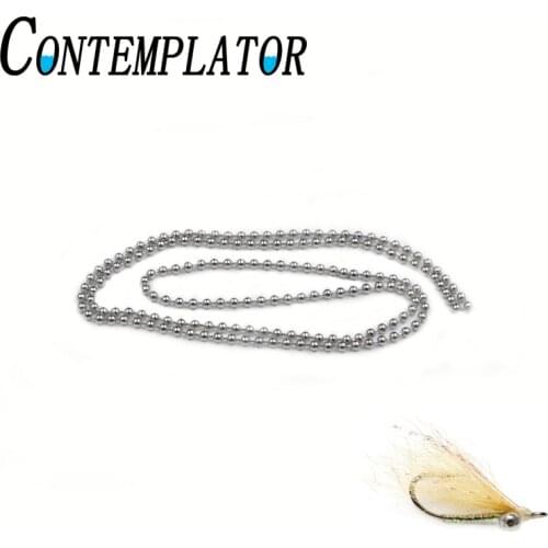 CONTEMPLATOR 1.5mm/2.0mm/2.4mm Bead Chain Eyes For Streamers/Leeches/Nymph Easily Making Eyes metal luster Fly Tying Accessories