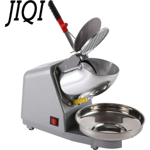 JIQI 110V/220V Electric Ice Crusher Smoothie Shaver Snow Cone Ice Block Breaking Grinder Machine Commercial Ice Slush Sand Maker