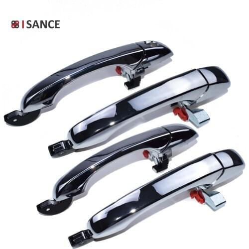 ISANCE Chrome Outside Outer Door Handle 4589009AH 5065801AE For Chrysler 300 2005 2006 2007 2008 2009 2010 Front Rear Left Right