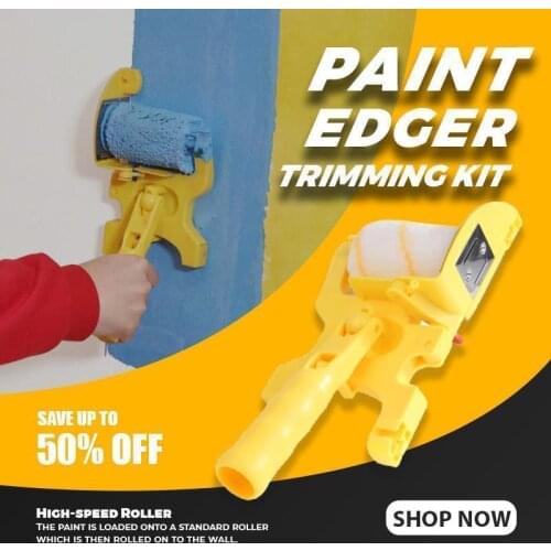 Paint Edger Roller Brush Trimming Paint Roller Brush Wall Ceilings Painting Brushes DIY Hand Paint Edger Trimming Kit