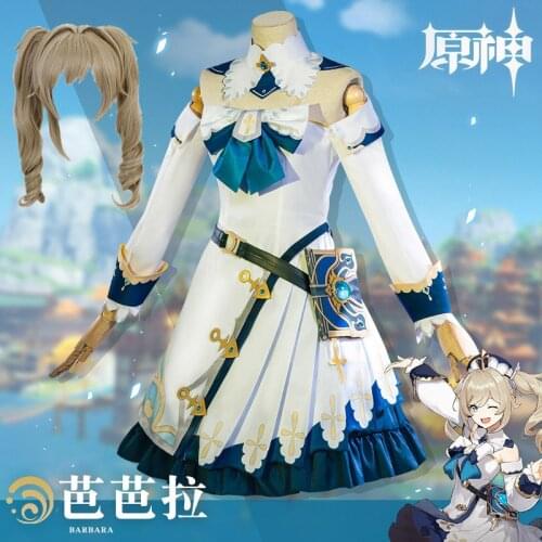 Genshin Impact Barbara Gunnhildr Cosplay Costume Woman Christmas Lolita Dress Barbara Cosplay Outfits Sets