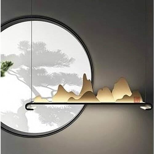 New Chinese style Chinese style chandelier tea house studio living room foyer porch zen landscape chandelier