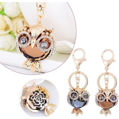 Cute Keychains Crystal Owl Keychains for Women Car Key Chain 2021 trend Fashion Jewelry Accessories Gift Llaveros Para Mujer
