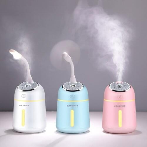 Multifunctional air humidifier ultrasonic aroma diffuser usb interface 330LM office home humidifier air purifier LED lights car