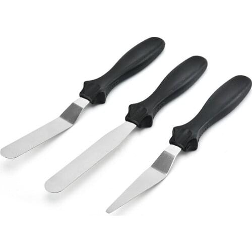 Three-piece set of small scraper butter smooth knife cake stripper knife set baking tools bakery accessories