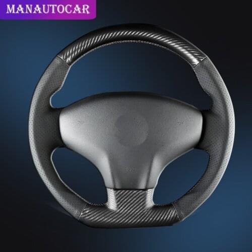 Car Braid On The Steering Wheel Cover for Citroen Elysee C-Elysee 2014 New Elysee Peugeot 301 2013-2016 Auto Covers Car-styling