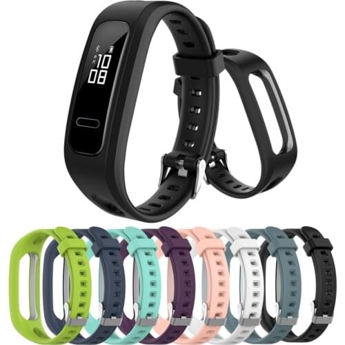 For Huawei Band 3E & 4E Wrist Strap For Honor Band 4 Running Version Smart Wristbands Watch Accessories Soft Silicone Bracelet