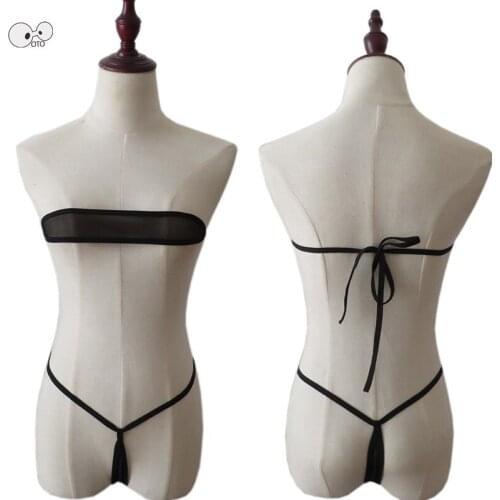 Sexy Transparent G-String Micro Bikini Women Extreme Mini Thong Swimwear Exotic Lingerie Underwear Beach Sunbath Bathing Suit