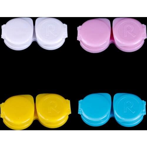 Double Contact Lenses Box Contact Lens Case For Travel Kit Holder Container Contact Lenses Tweezers Wholesale