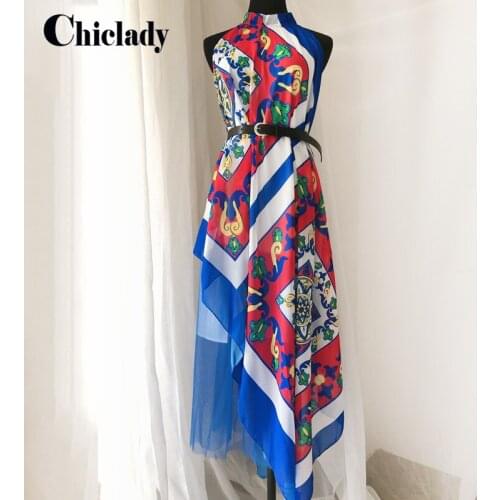 CHICLADY European Runway Fashion Lady Lace Party Vestidos Women Sleeveless Retro Black Flower Embroidey Nude Mesh Midi Dresses