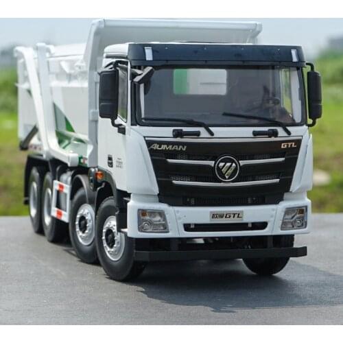 1:24 Diecast Foton Daimler Auman GTL Dump Truck Model, 1:24 diecast slag truck miniature with small gift