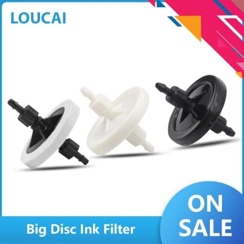 10PCS Big Disc Ink Filter 10 microns 45mm for Seiko Spectra Konica Xaar Infiniti Solvent printer Print Head big disc filter