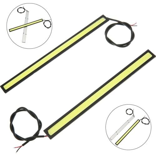 2pcs Car COB DRL Running Daytime LED Light Strip Replacement Cars Driving Fog Lights Super Bright Automobile Decorative Lamps