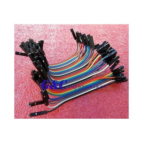 40P color dupont cable 2.54mm 1P - 1P 10 CM a row of 40 root DIY electronics