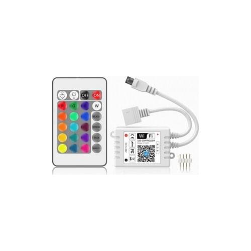 50sets 12V 144W 24v 288w Work With Google Assistant Amazon Alexa RGB IR 24 Keys WIFI Controller For RGB RGBW Strip Lights