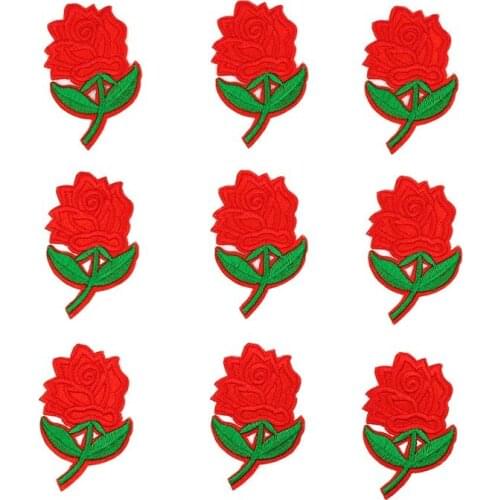 10pcs/lot Diy Iron On Flower Appliques Sewing Clothes Jeans Patches Bags Coats Stickers Garment Iron Badge Pants Shoes Patch