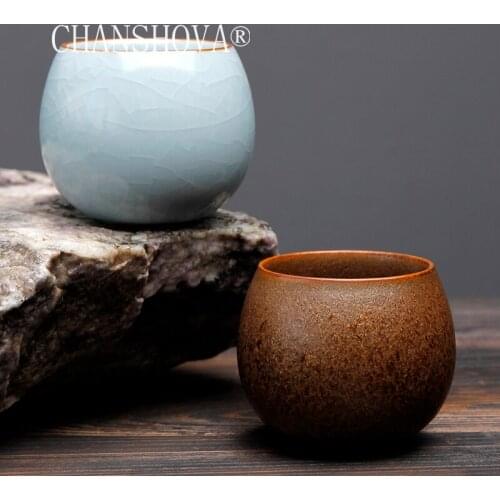 CHANSHOVA 120ml Traditional Chinese Style Ceramic Teacup China Porcelain and pottery Crackle Ceramic Coffee cup tea set mug H402
