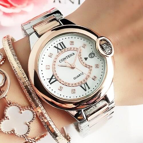Montre Femme 2020 Luxury Womens Watches Ladies Stainless Steel Water Resistant Quartz Wrist Watches For Women Zegarki Damskie