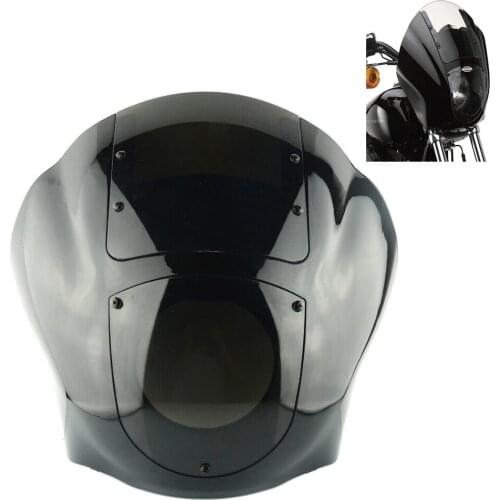 Black Motorcycle Headlight Fairing Headlamp Quarter Fairing For Harley XL XLH 1200 Iron 883 XL883N FXR FXD Dyna Sportster