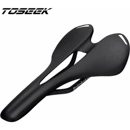 Full Carbon Fiber Bike Seat Saddle Super Light Weight Mountain/Road Cushion Hollow Saddle Bicycle Seat Saddle Black Matt