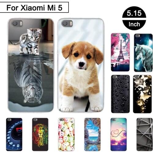 For Xiaomi 5 Mi5 5.15" Painting TPU Silicone Case For Xiaomi 5 Mi5 M5 Soft Back Covers For Xiaomi 5 Mi5 Protection Coque Cases