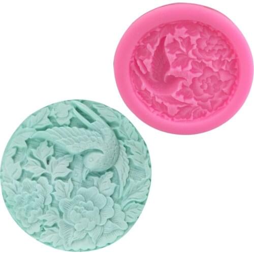 Dragon phoenix bird magpies turn sugar silicone mold Chinese fenglong phoenix is auspicious chocolate cake mold baking tool