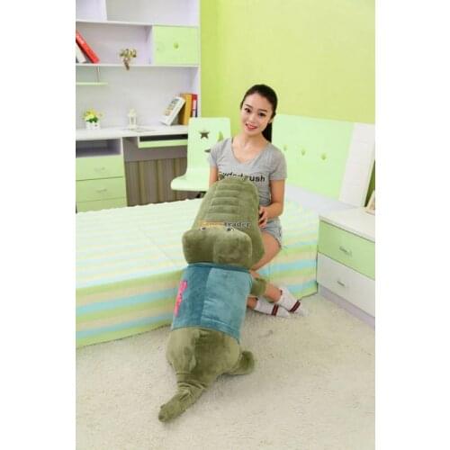 Fancytrader Cute Toy 51'' / 130 cm Giant Plush Stuffed Green hippo Crocodile Alligator, 2 colors available Free Shipping FT90121