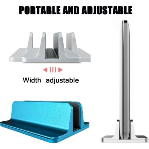 FSYIBA Universal Vertical Laptop Stand single/Double Aluminum Desktop Stand Desktop Space Saving Holder