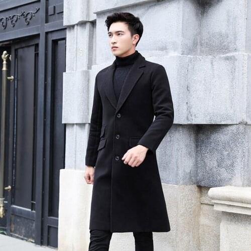 JUCHU TOP Mens Long Coats