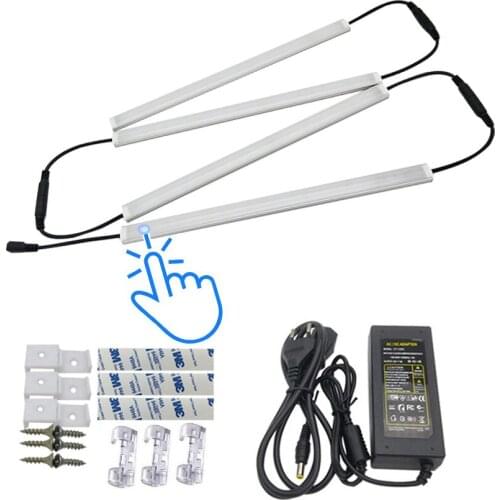 4pcs suit 5730 touch sensor strip light DC 12V Touch Sensor Dimmable Under Cabinet Light