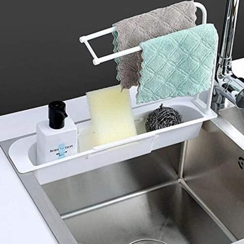 Kitchen Sink Strainer Drain Retractable Sink Stand Retractable Rack Storage Drainage Basket Sponge Soap Holder Drain filter