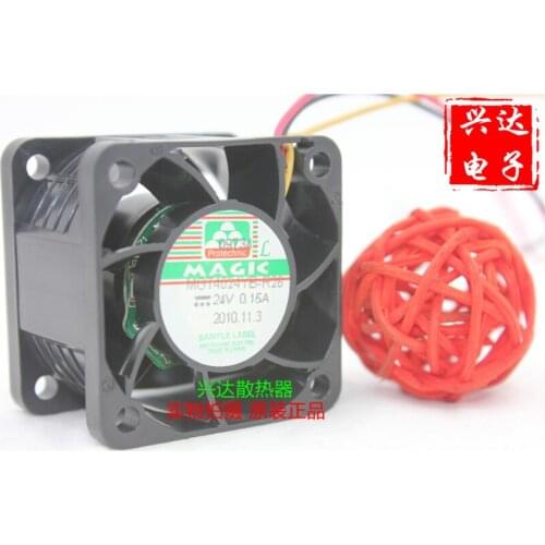 Magic MGT4024YB-R28 DC 24V 0.15A 40x40x28mm 3-wire Server Square Fan