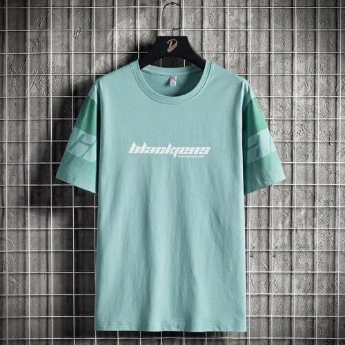 Short Sleeve T-shirt Mens Korea 2021 New Summer Print Cotton Causal Tshirts Male Hot Sale High Quality Tops Dropshipping