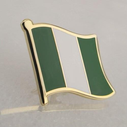 Soft Enamel Nigeria Flag Lapel Pins