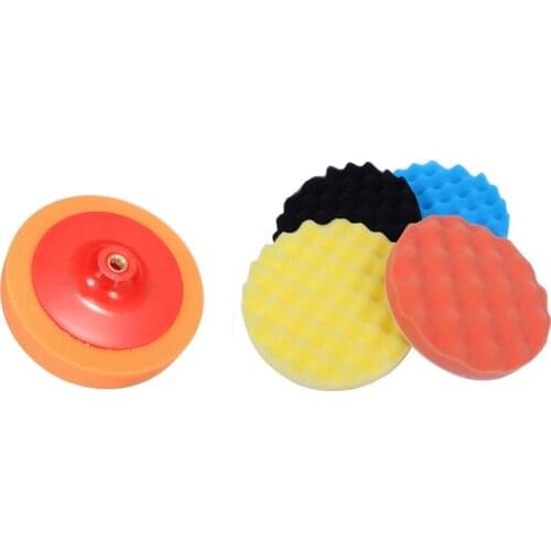 2 Set 7Inch/180Mm Sponge Polishing Buffer Pad Kit Tool for Car Polisher
